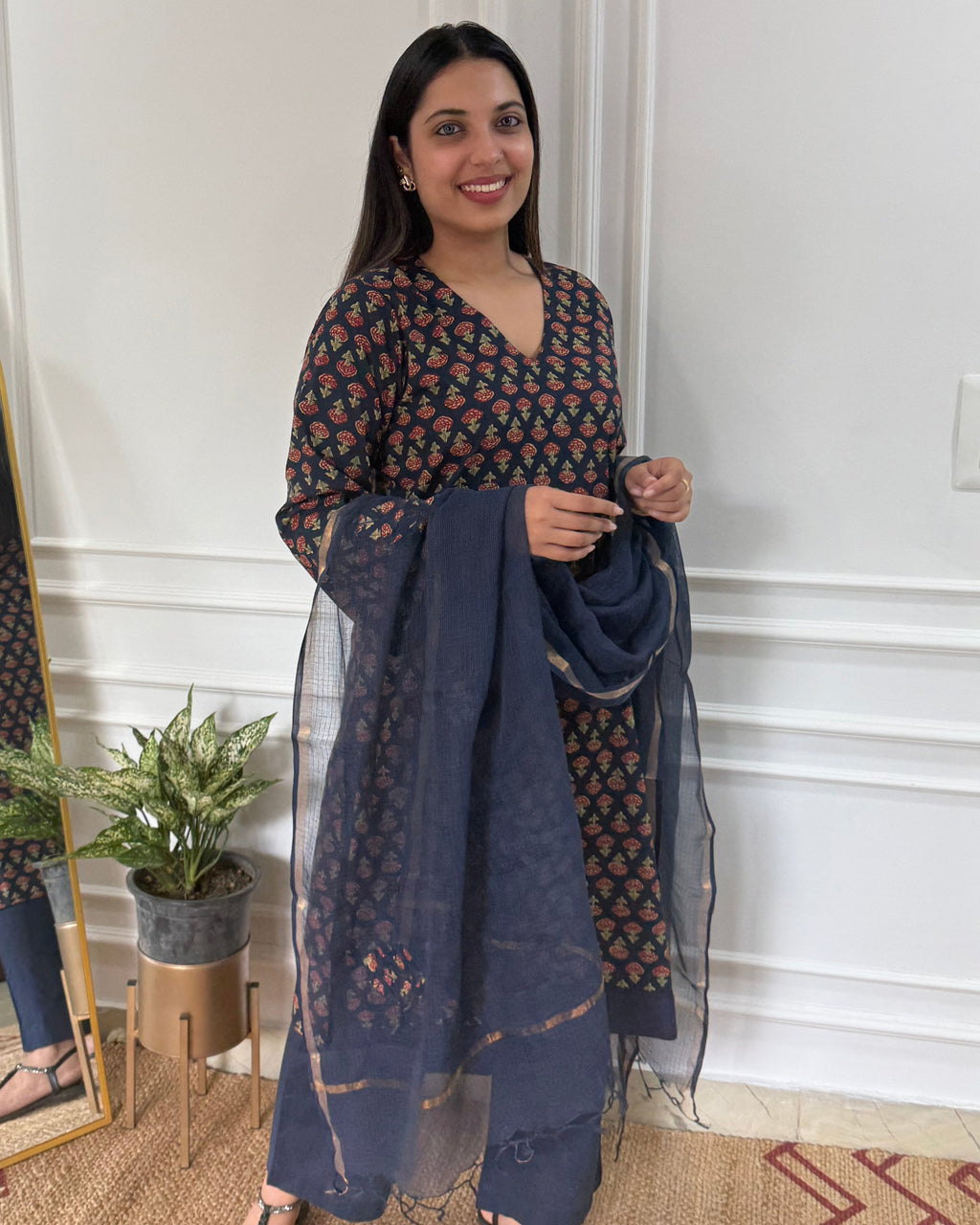 Block Print Kurta Set