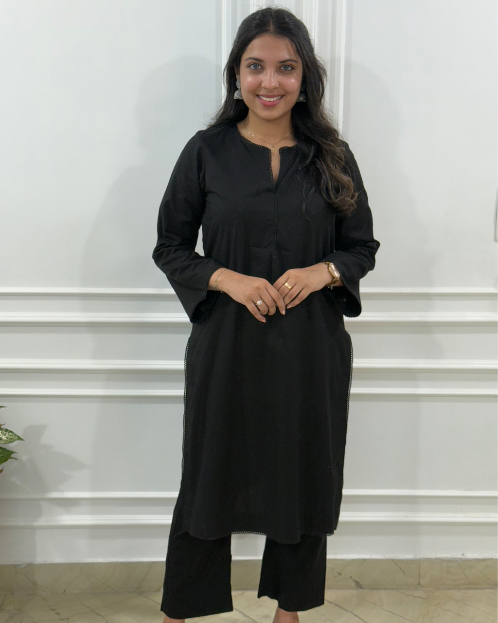 Black Karachi Kurta Set