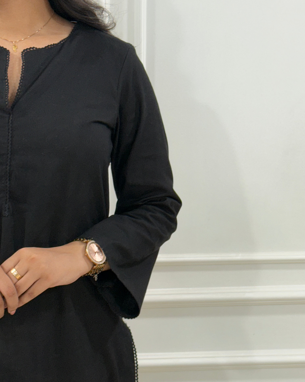 Black Karachi Kurta Set