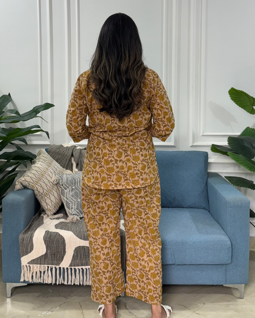 IndiBloom Mustard Co-ord Set