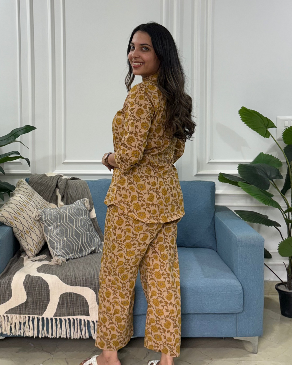 IndiBloom Mustard Co-ord Set