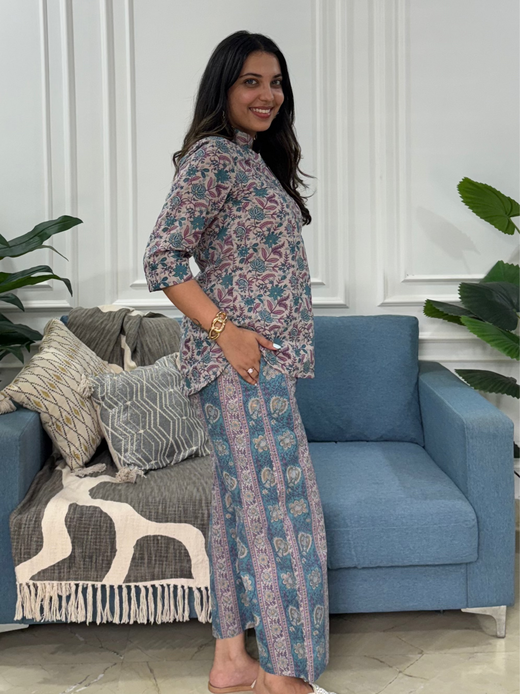IndiBloom Lavender Co-ord Set