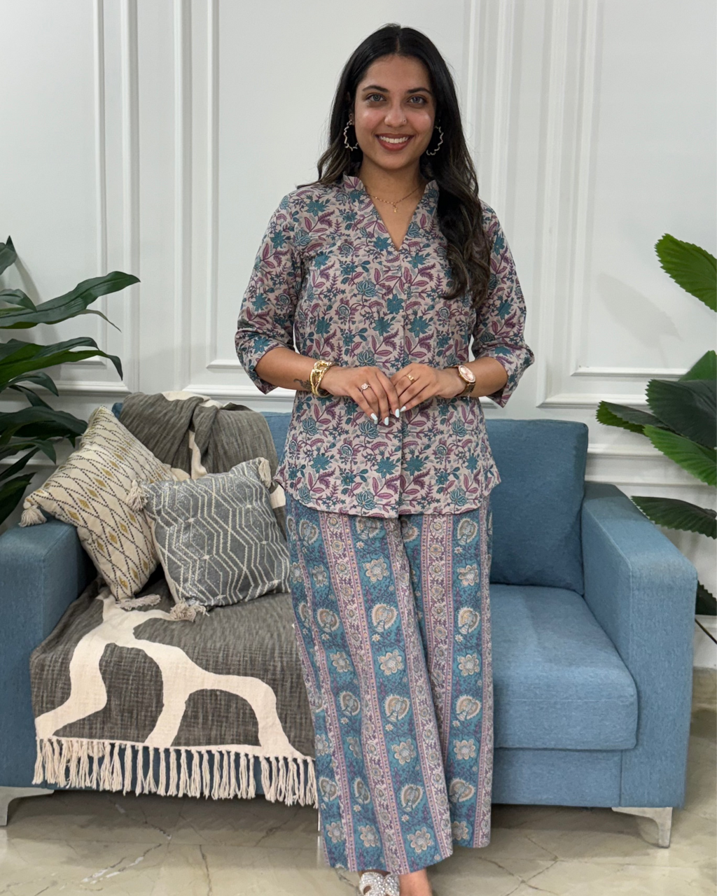 IndiBloom Lavender Co-ord Set
