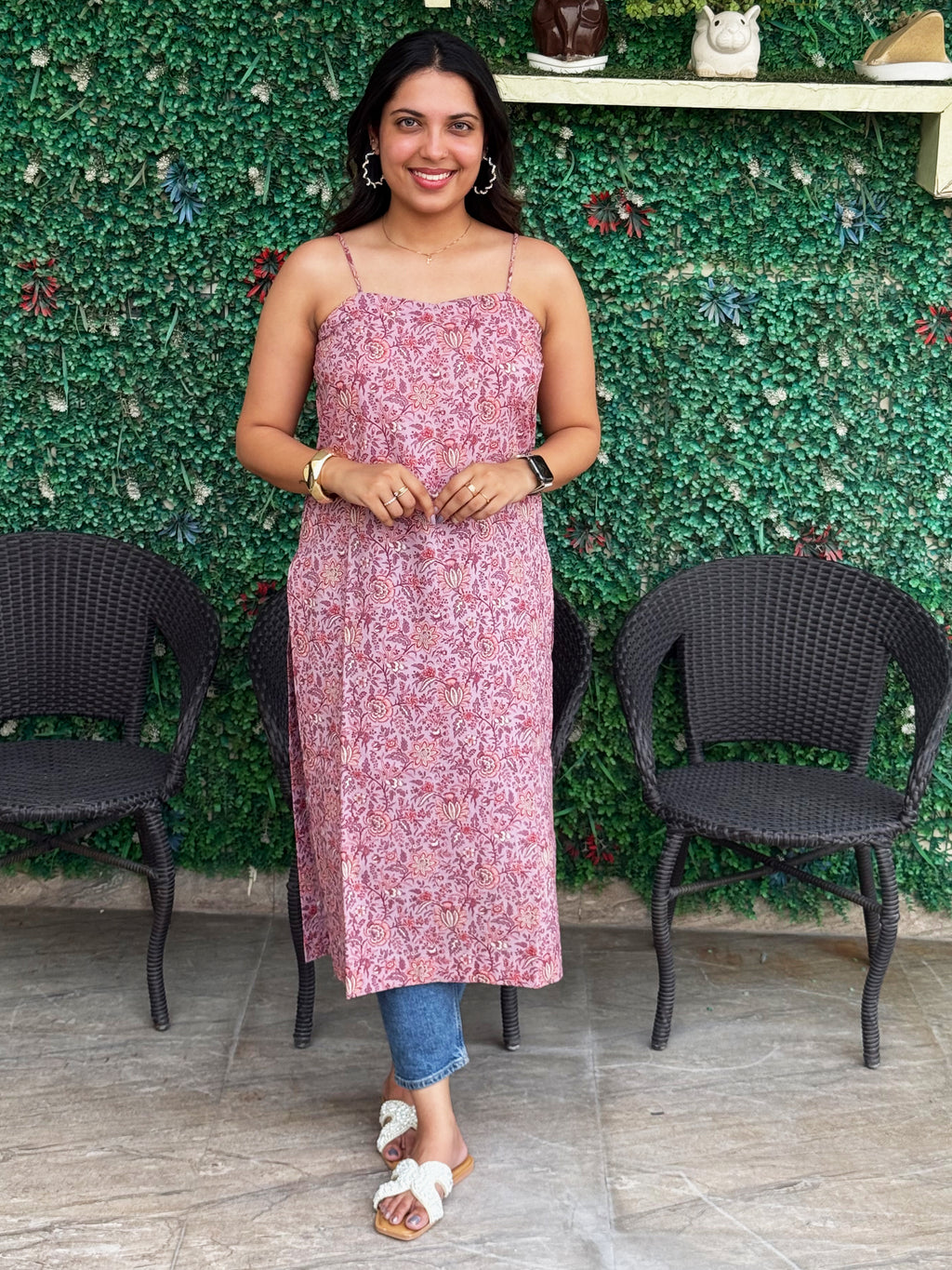 Pink Strap Edit Kurta