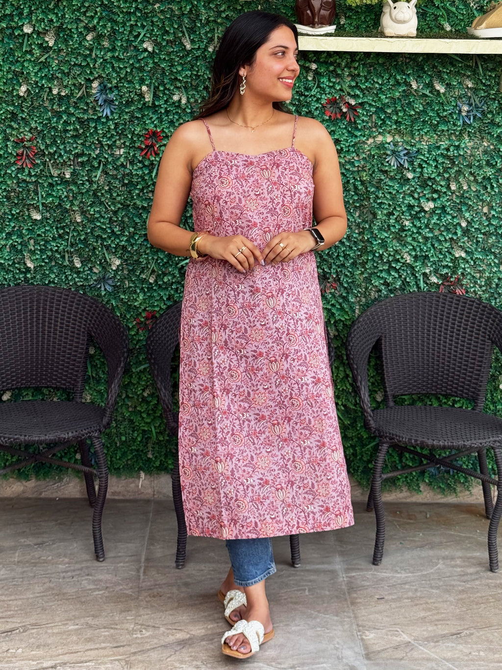 Pink Strap Edit Kurta