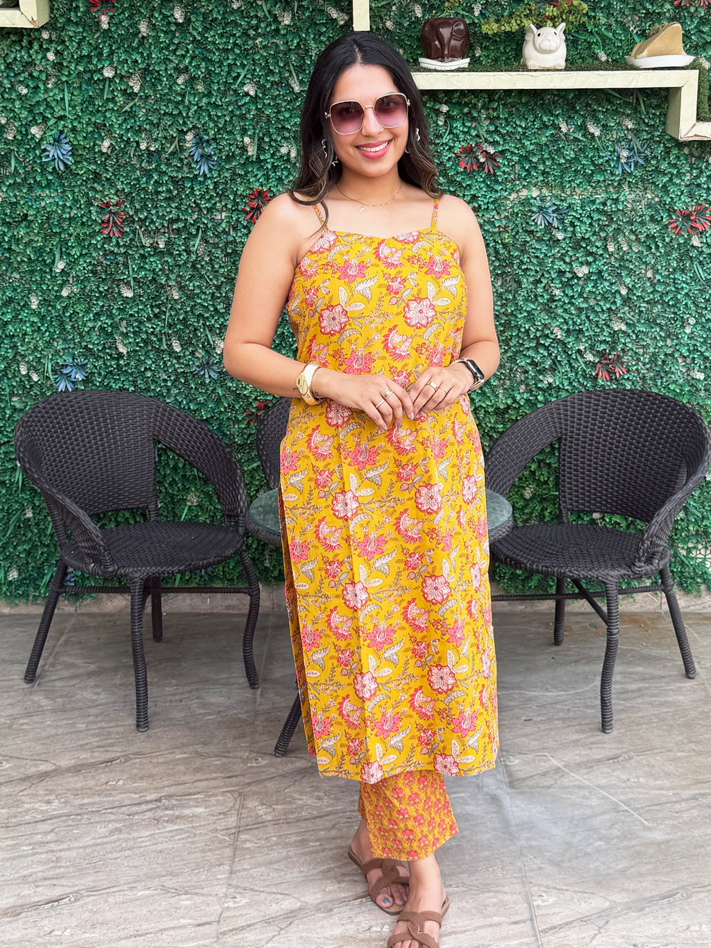 Yellow Strap Edit Kurta